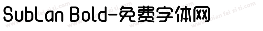 SubLan Bold字体转换
